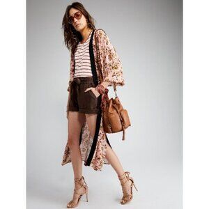 💕SANCTUARY💕 Calico Floral-Print Belted Kimono